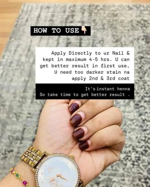 Instant Nail Injection  Mehendi Bottle