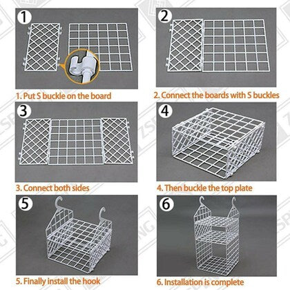 Angled shot of the folding hanging clothes organizer with tiers extended, highlighting breathable layers and hanging hooks on a closet rod.