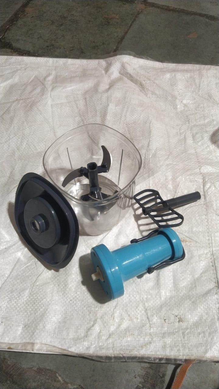 Manual Fruit & Vegetable Chopper with Stainless-Steel Blades